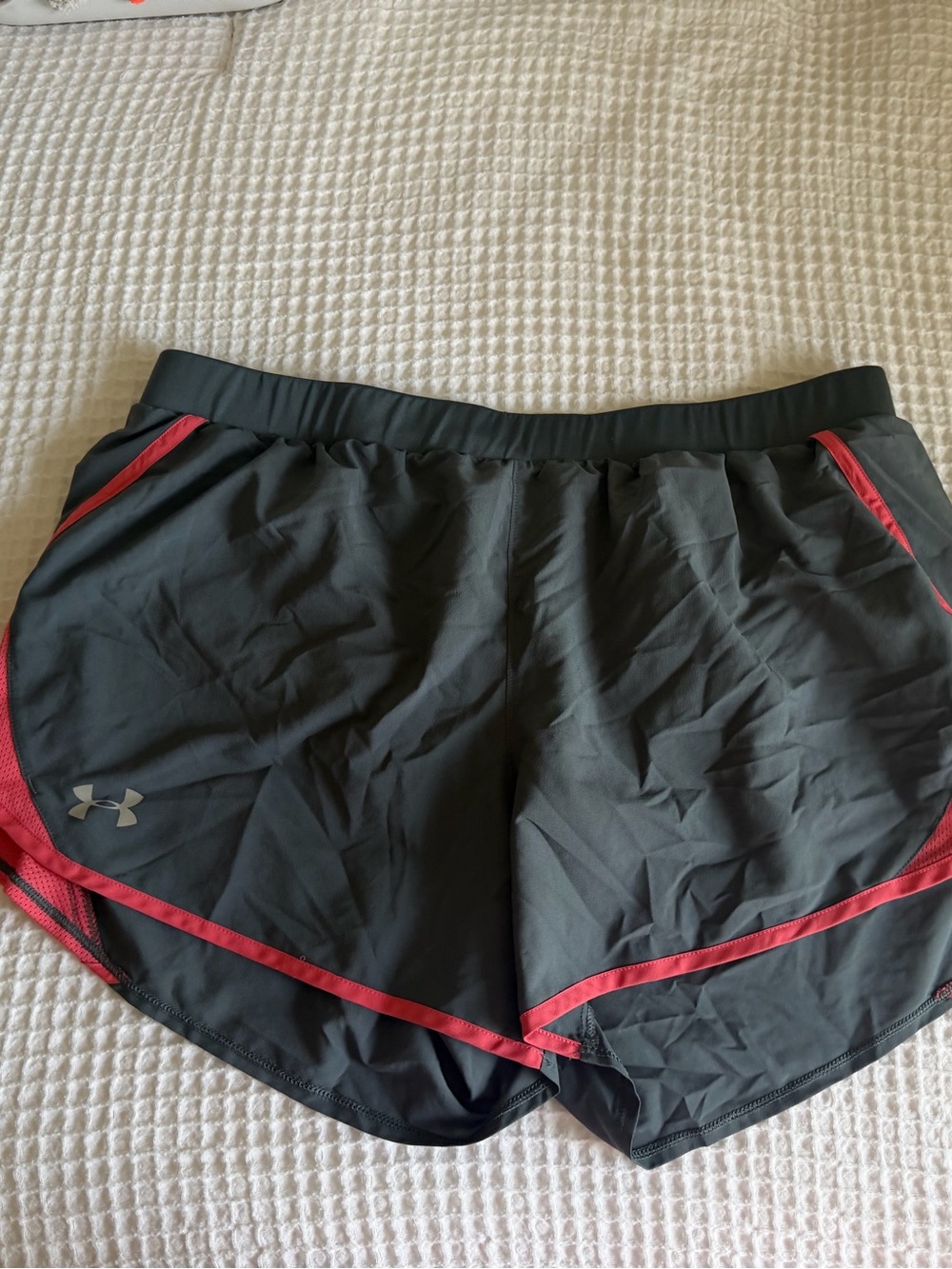 Under Armour Women’s Black Athletic Shorts with Pink Trim